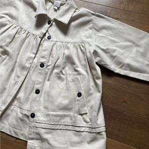 Maeve Cream Textured Blazer